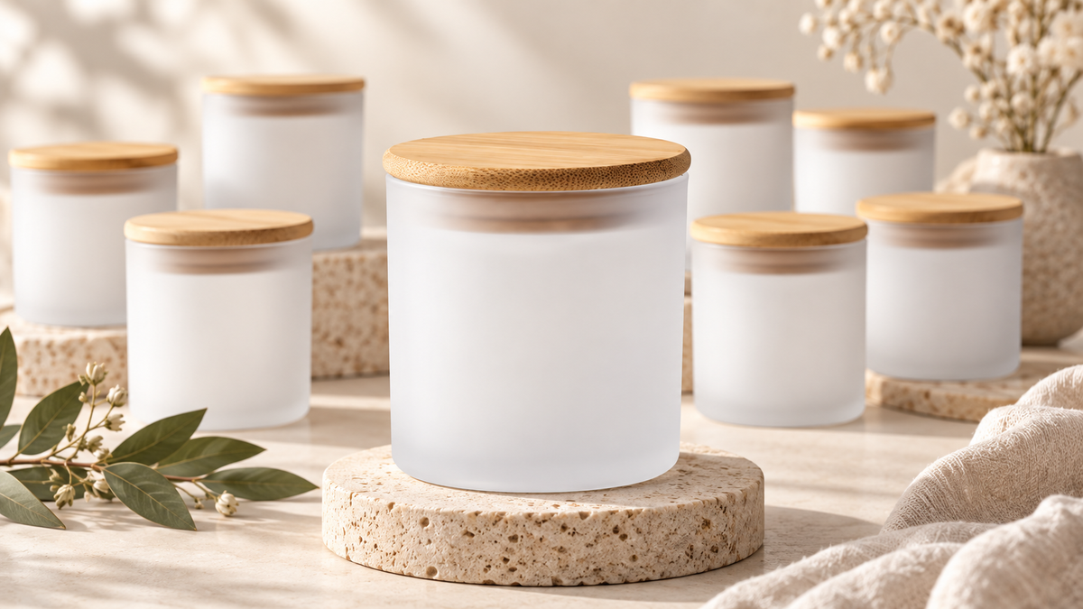 Custom candle branding by Bothwell and Gresham