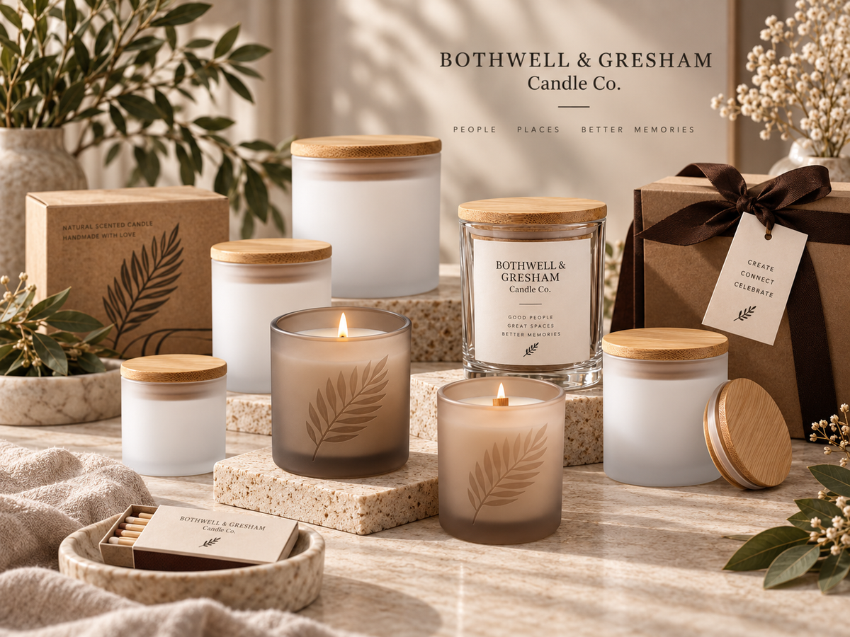 Elevated custom candle presentation