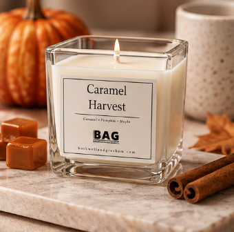 Caramel Harvest Fall Candle – Caramel, Pumpkin & Maple